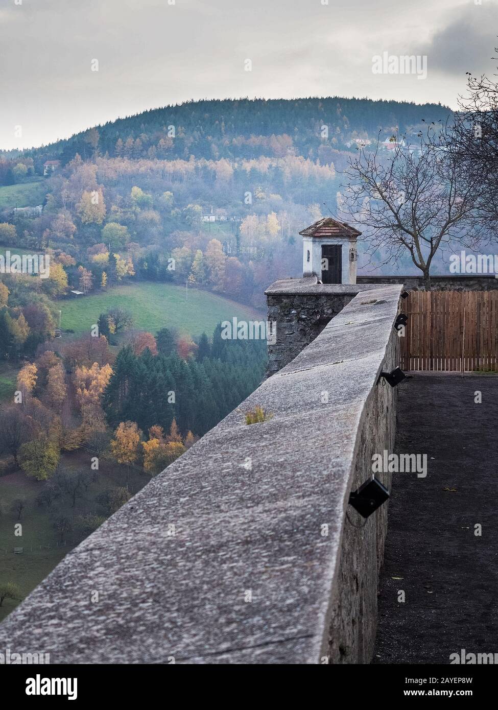Watchtower on castle Forchtenstein in Austria Stock Photo