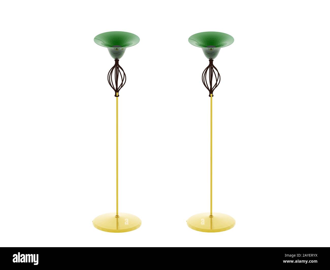 Floor lamps with ceiling washer Stock Photo