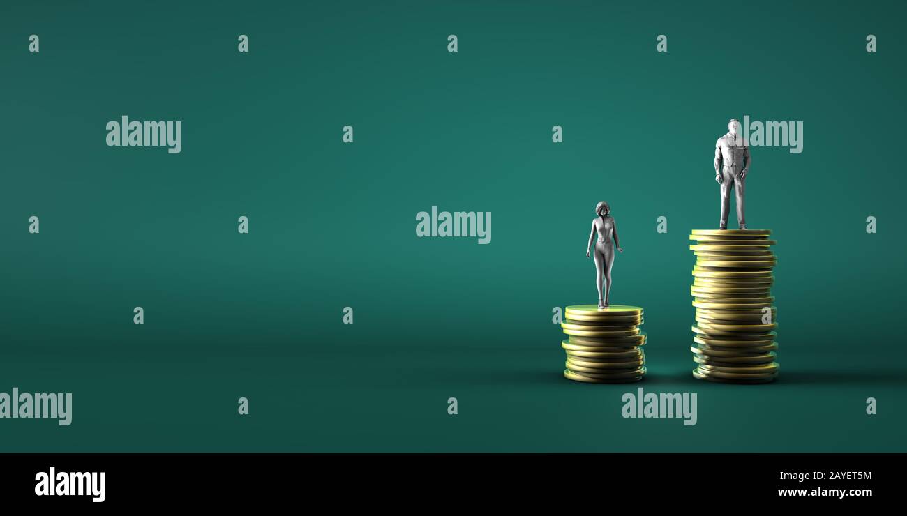 Gender Pay Inequality Stock Photo