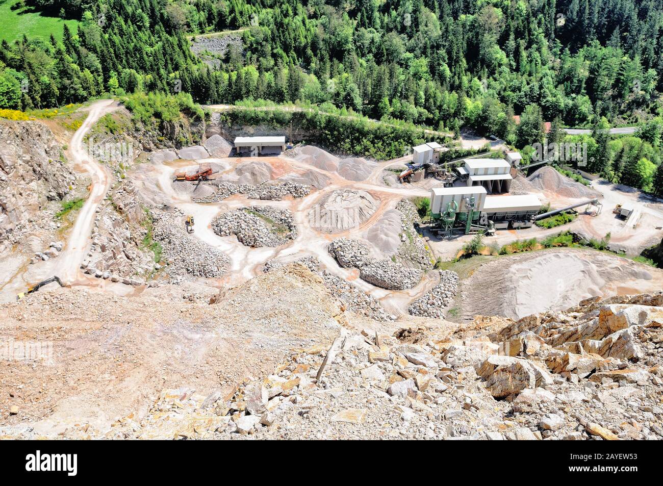 active quarry in Black Forest Germany Stock Photo