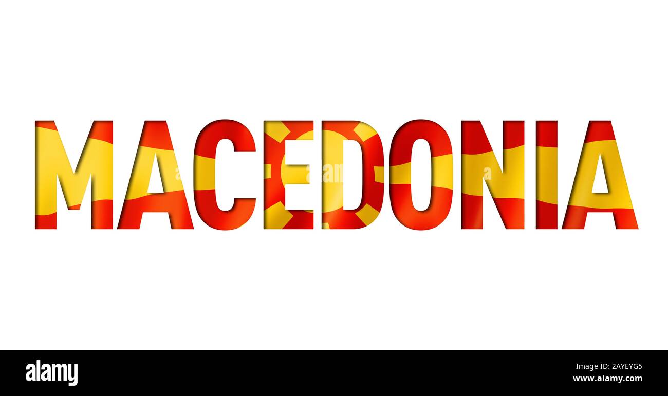 macedonian flag text font Stock Photo Alamy