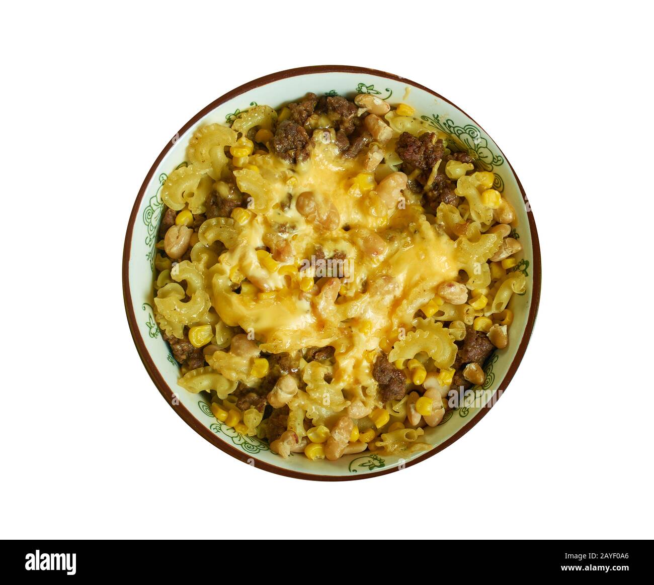 Creamy Cheesy Taco Pasta Bake Stock Photo - Alamy