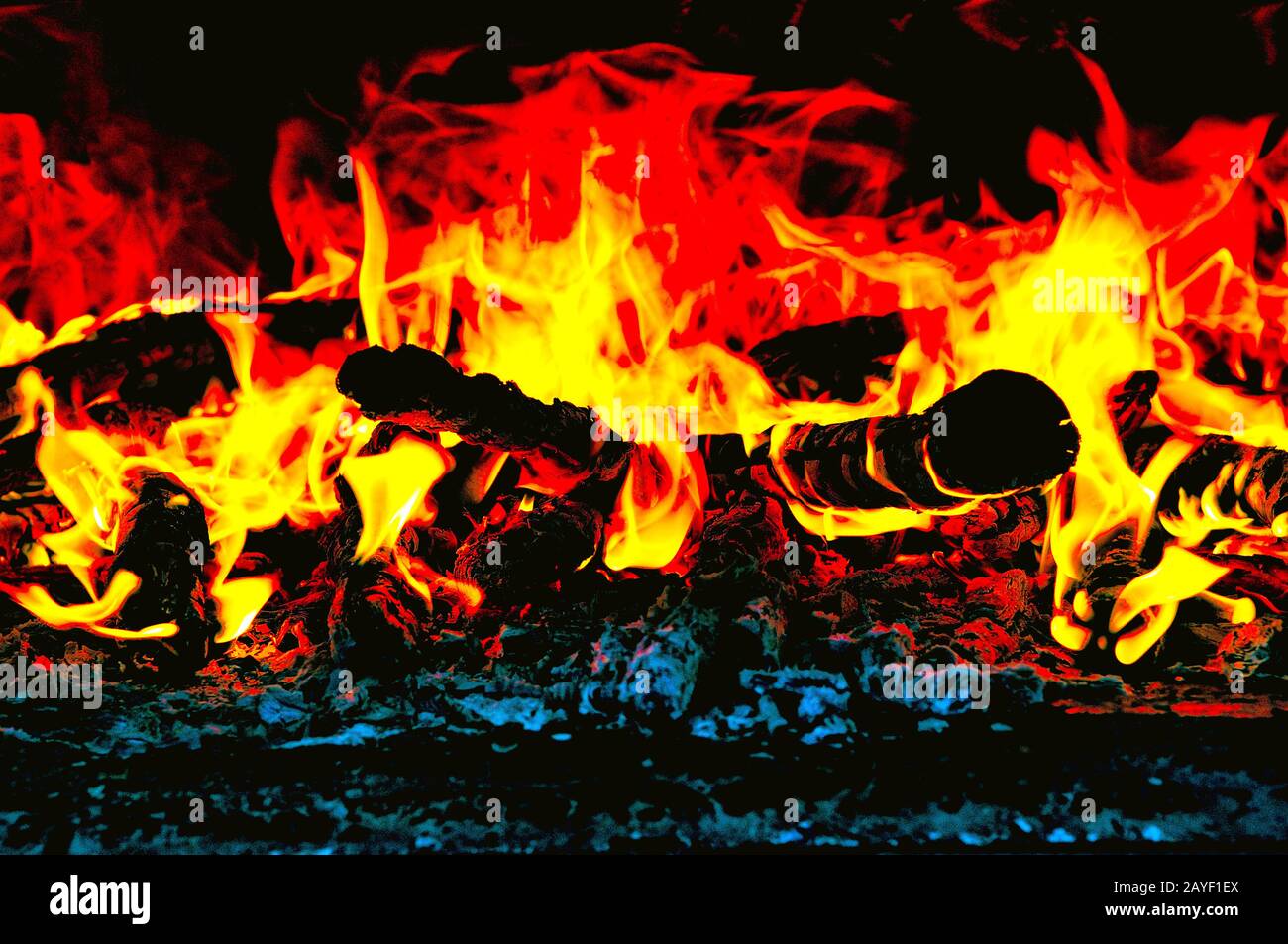 Hot fire Stock Photo