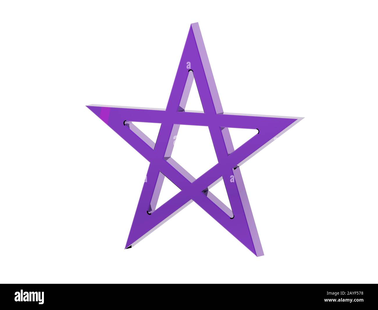 purple star of david Stock Photo