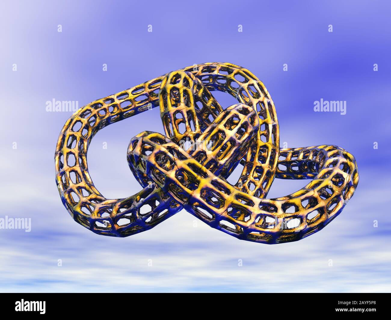 golden knot in the sky Stock Photo