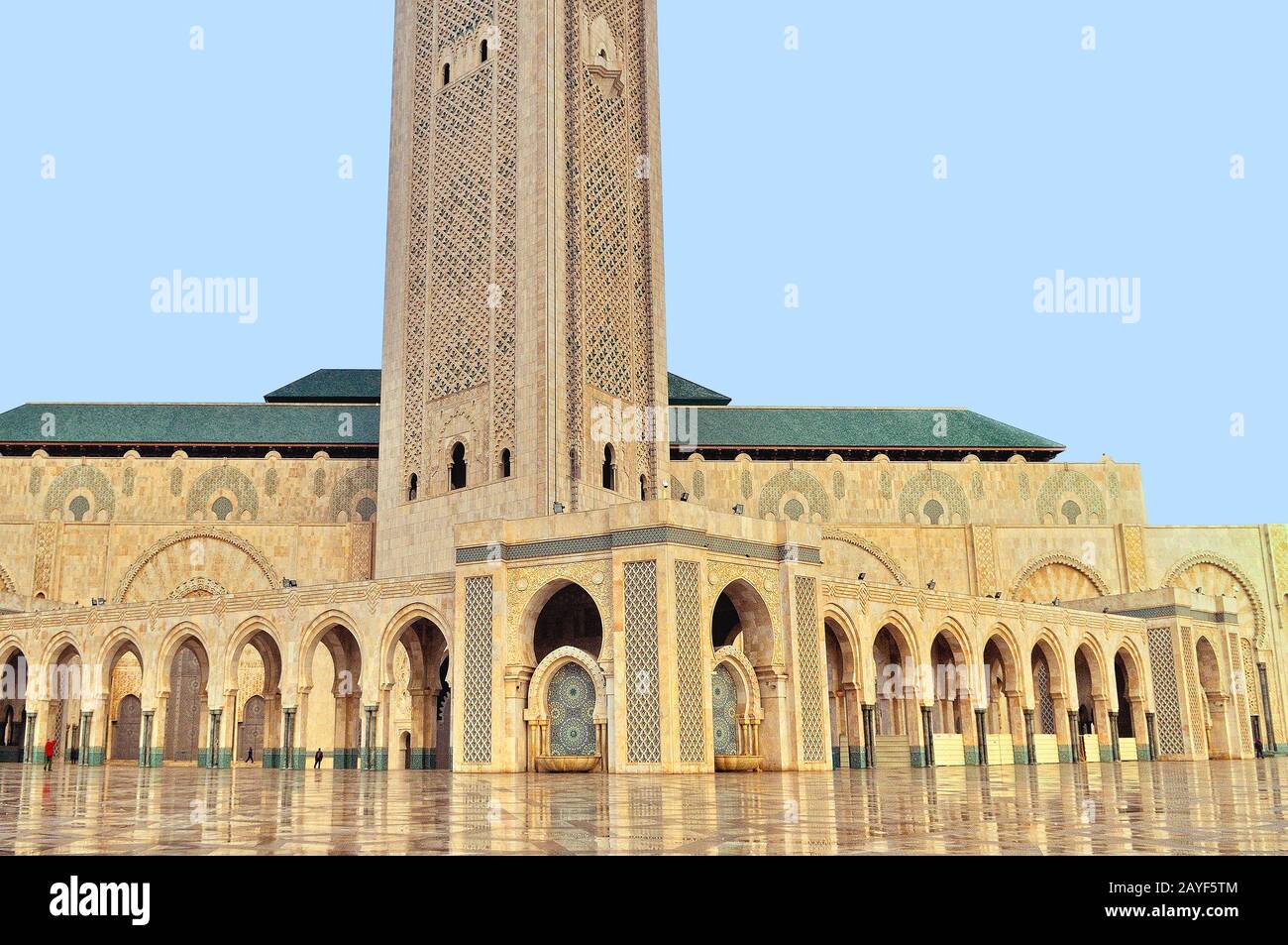 Casablanca Mosque Hassan II Morocco Stock Photo