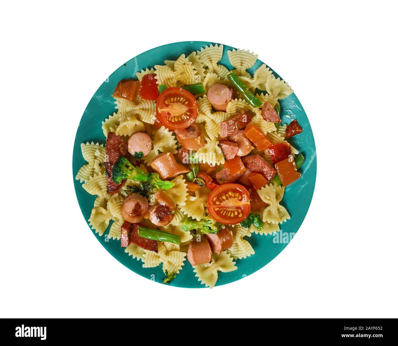 Smoked Sausage Noodle StirFry Stock Photo Alamy