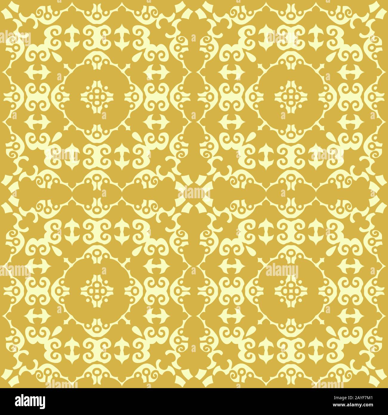 Ochre Pattern Design Ochre colored damask hi-res stock photography and images - Alamy