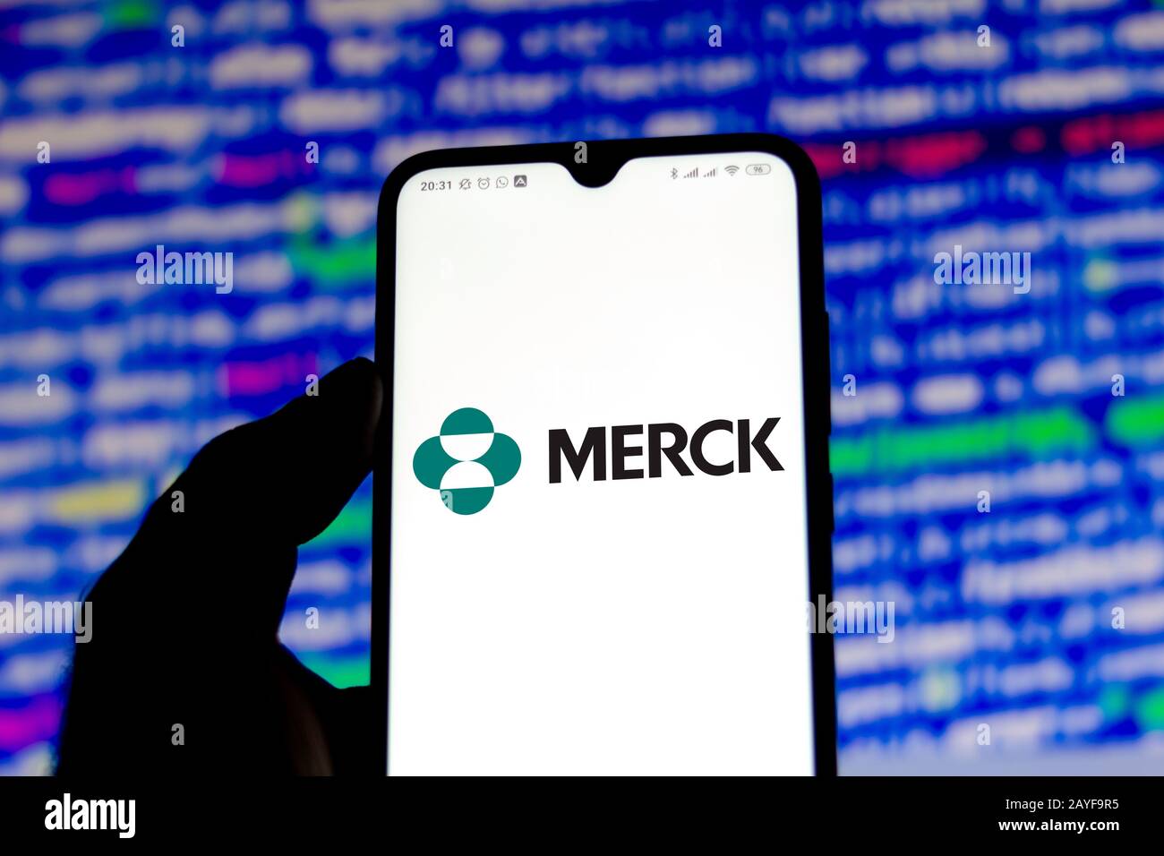 In this photo illustration a Merck Sharp and Dohme (MSD) logo app seen displayed on a smartphone. Stock Photo