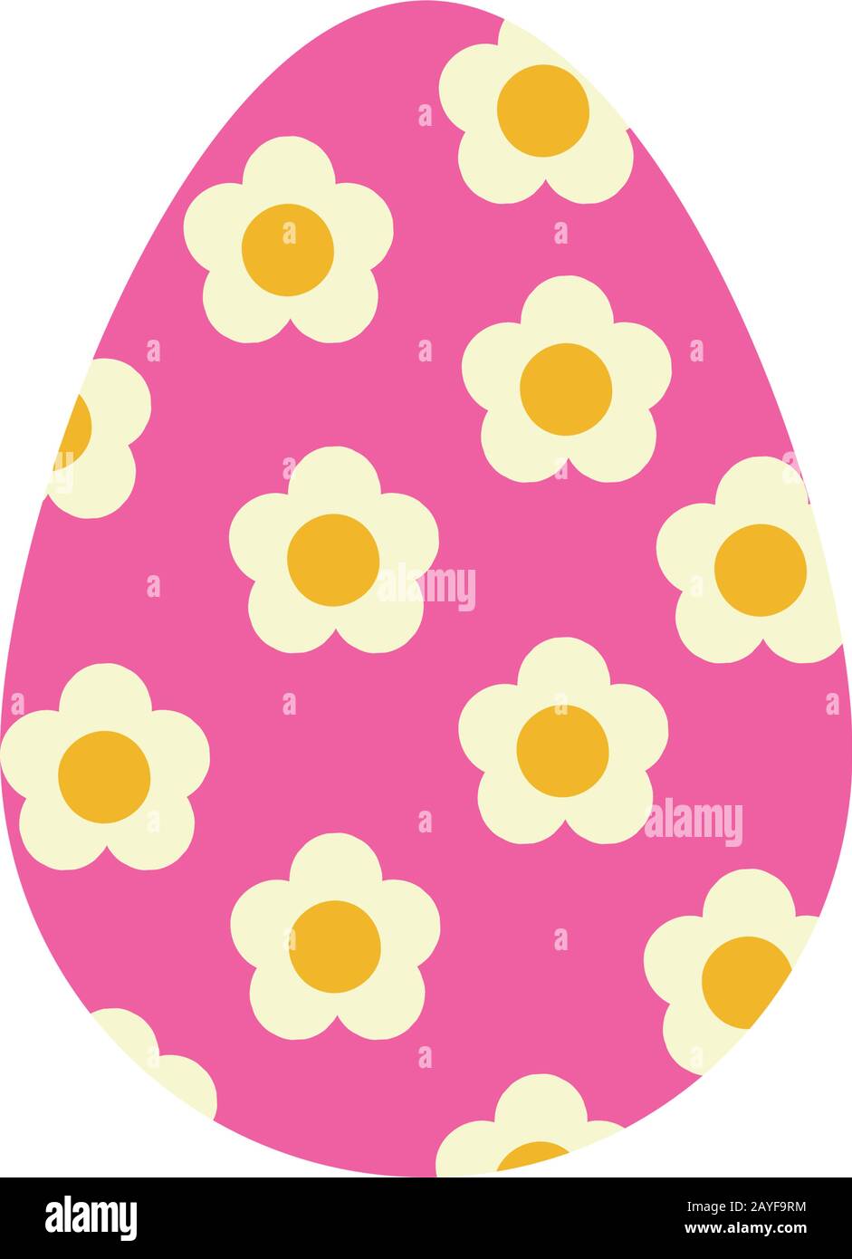 easter egg painted with flowers flat style Stock Vector Image & Art - Alamy