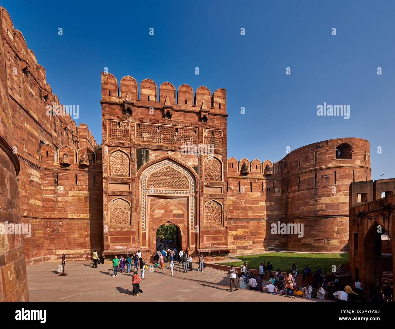 Amar Singh Gate, Agra Red Fort Agra, Uttar Pradesh, India Stock Photo