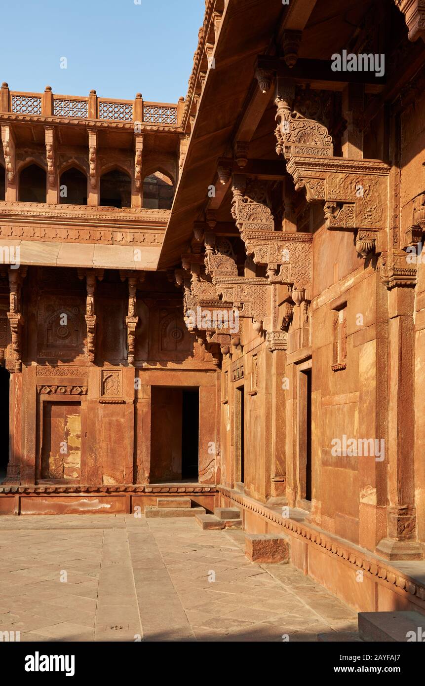 inside Agra Fort, Agra, Uttar Pradesh, India Stock Photo
