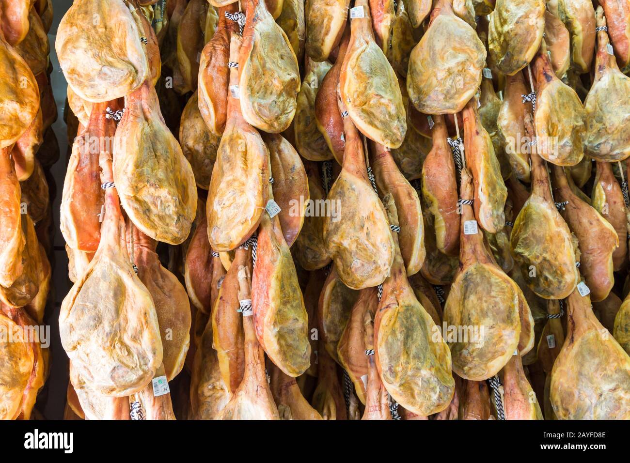 Cured ham legs hires stock photography and images Alamy