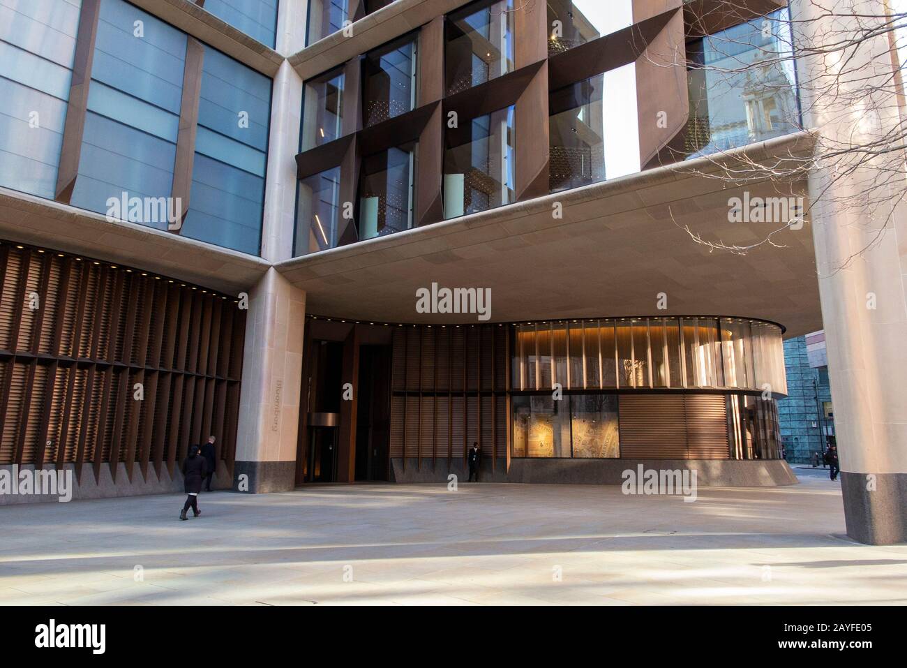 The exterior of Bloomberg's office in London Stock Photo