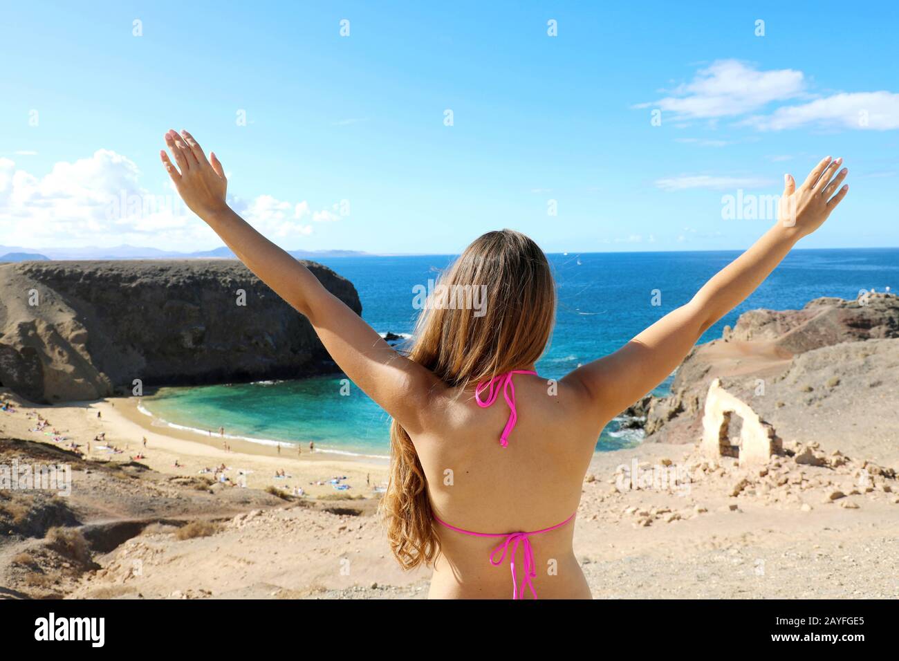 Spain woman bikini beach hi-res stock photography and images - Alamy