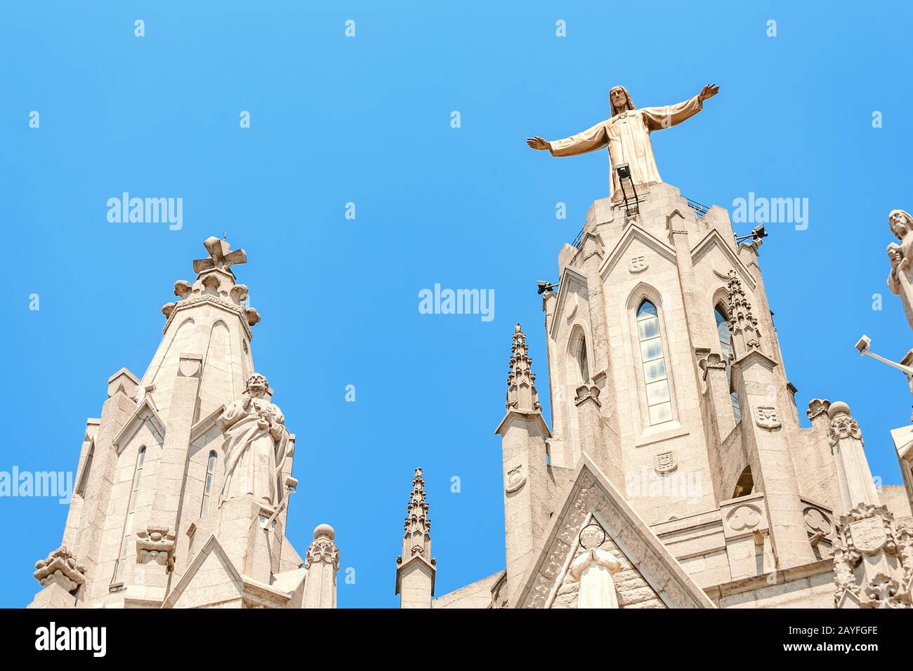 Famous Statue of Jesus Christ with open handed on top of the Church of