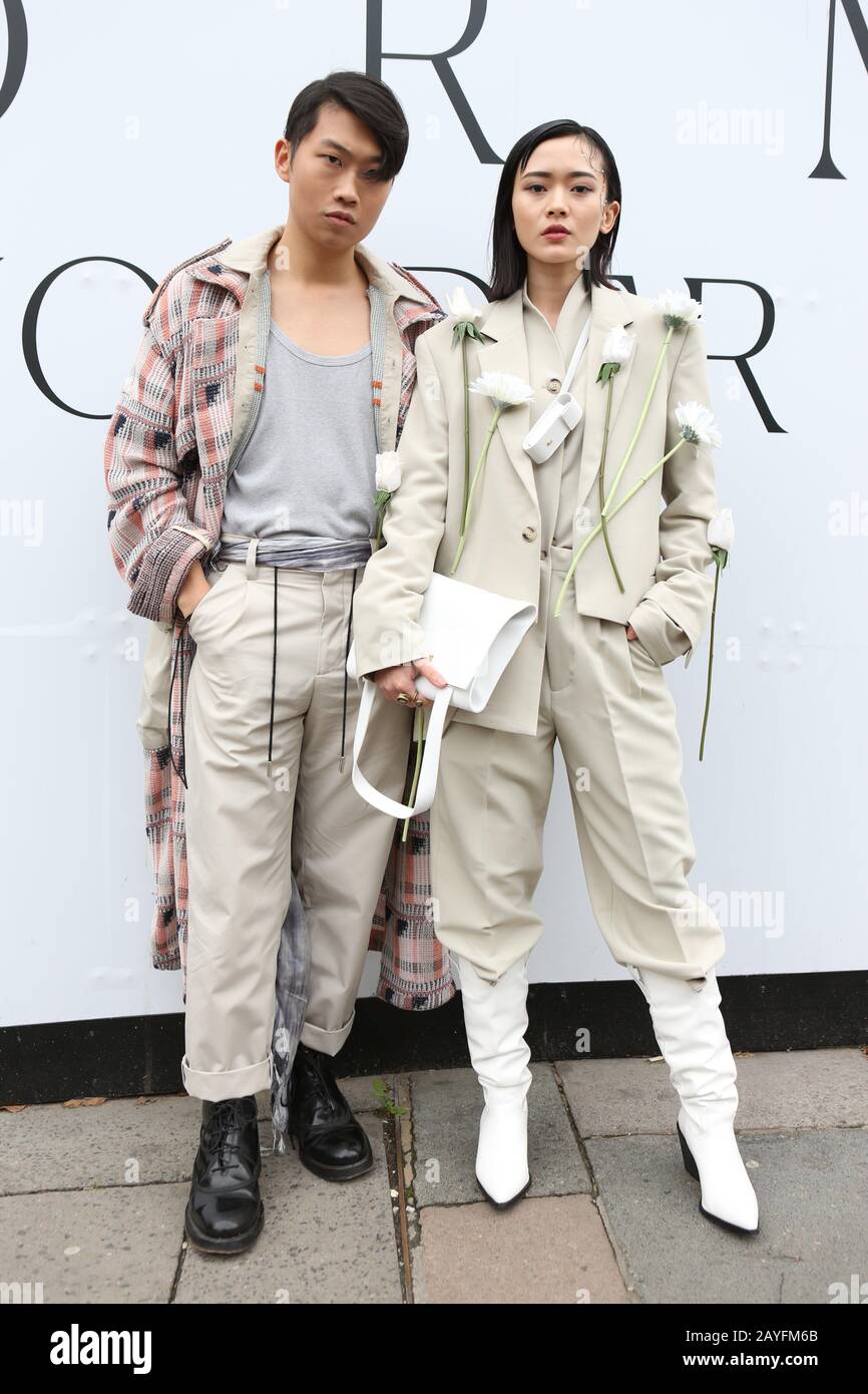 Fashion Stylist Adam Chi Lung Chan and Freya Sinyu Siu pose for a photo ...