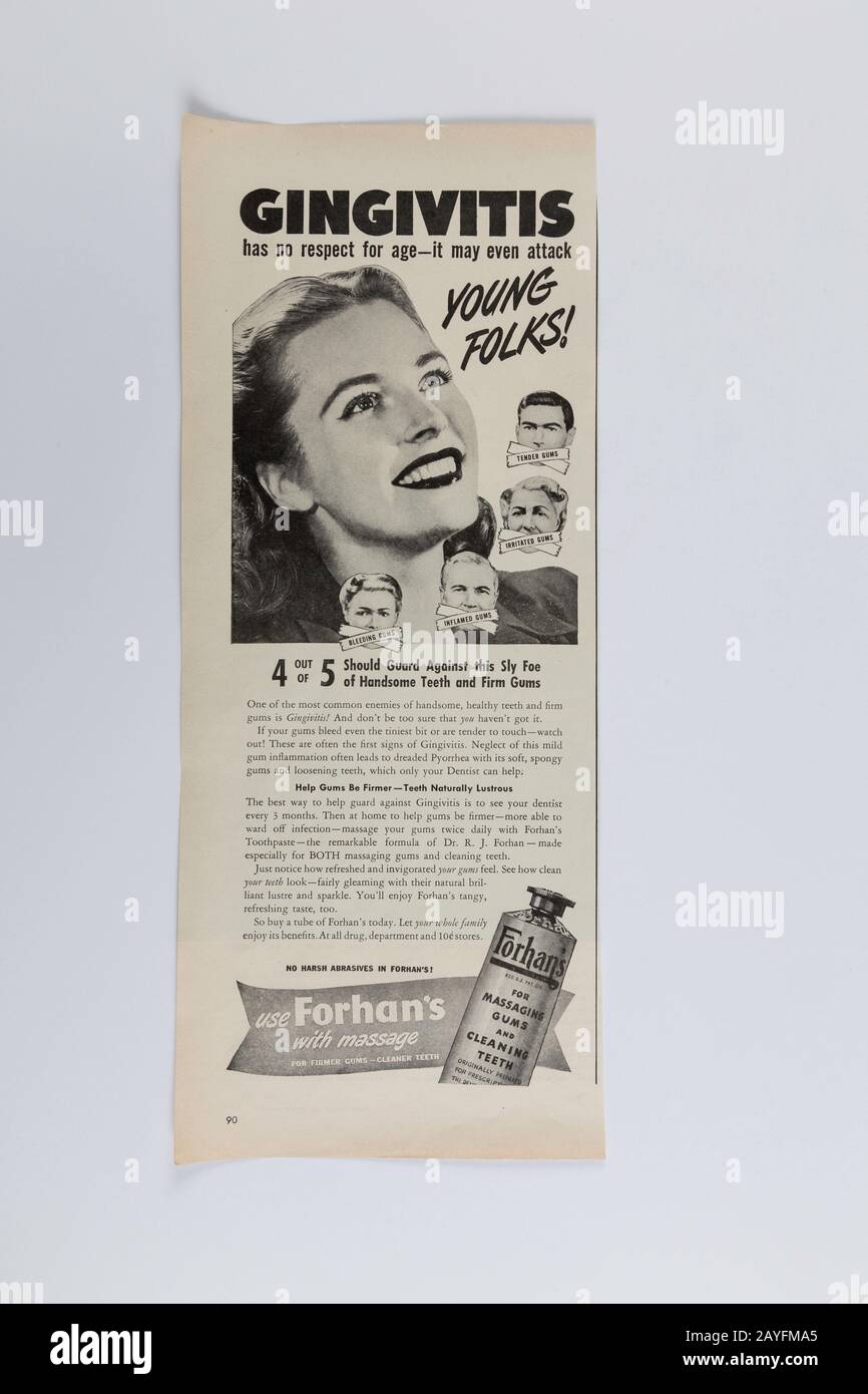 American Advertising 1940s High Resolution Stock Photography and Images ...