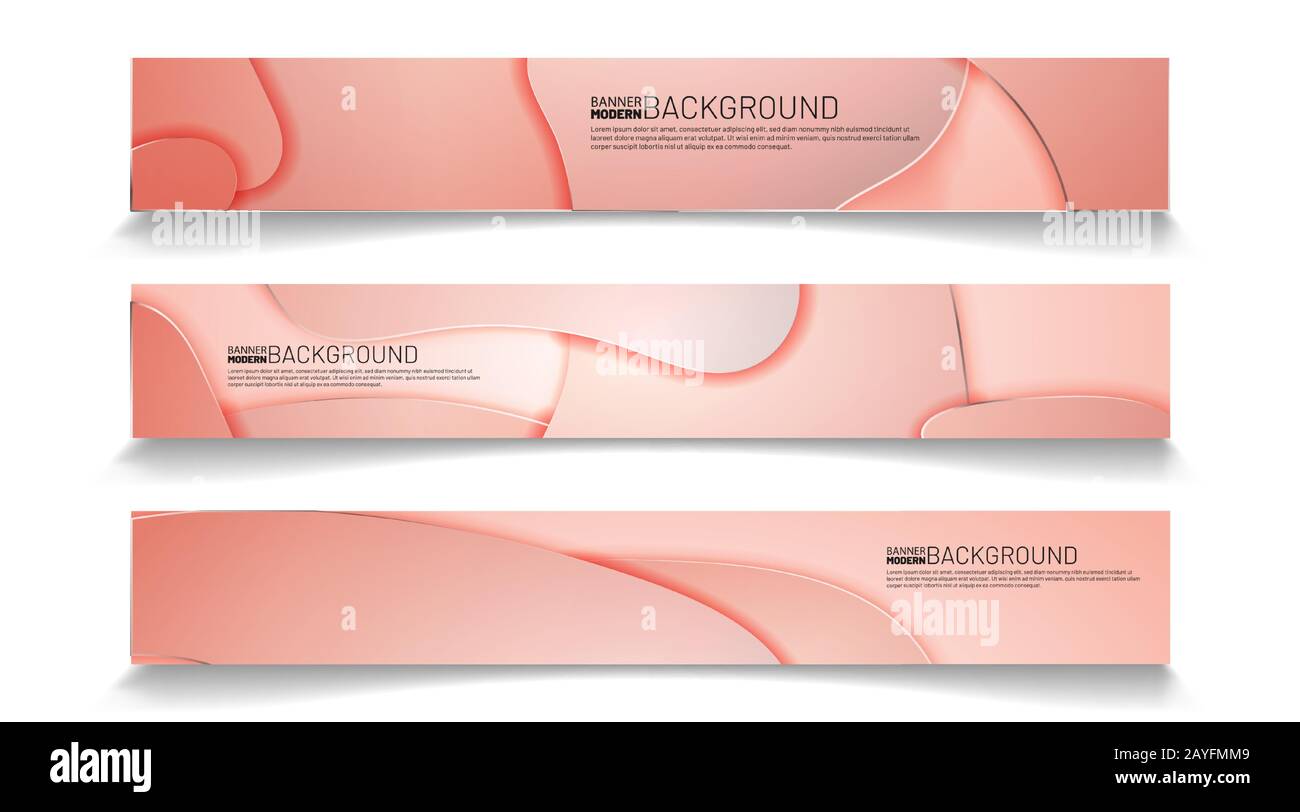 Abstract vector template web background. rectangular fluid wave design banners Stock Vector