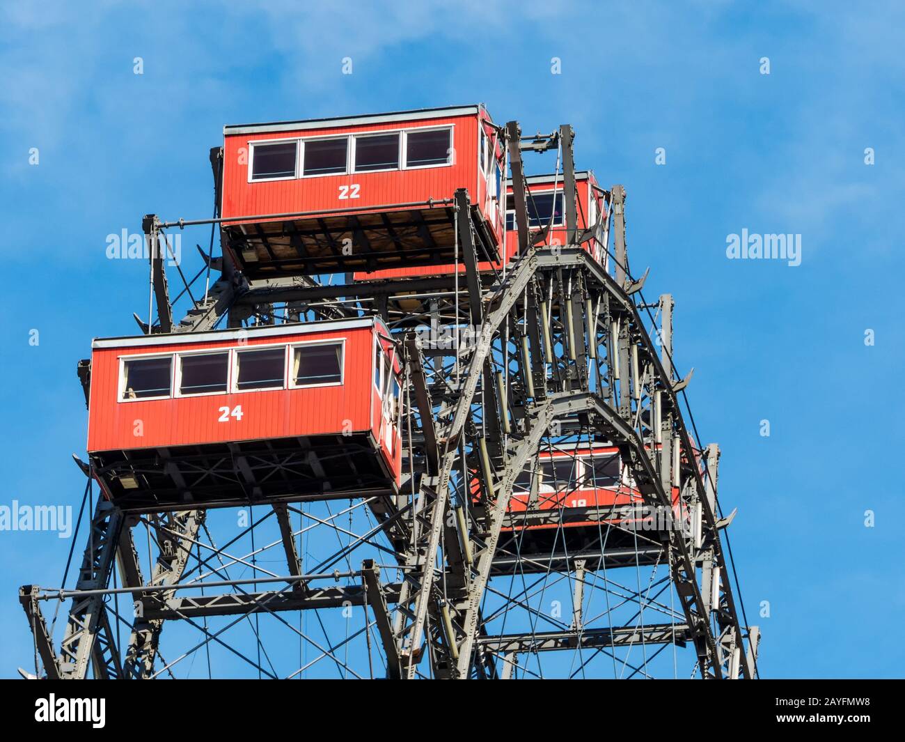 Das Riesenrad in Wien ist eines der Wahrzeichen der Stadt Stock Photo