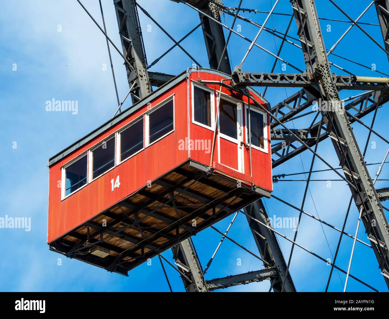 Das Riesenrad in Wien ist eines der Wahrzeichen der Stadt Stock Photo