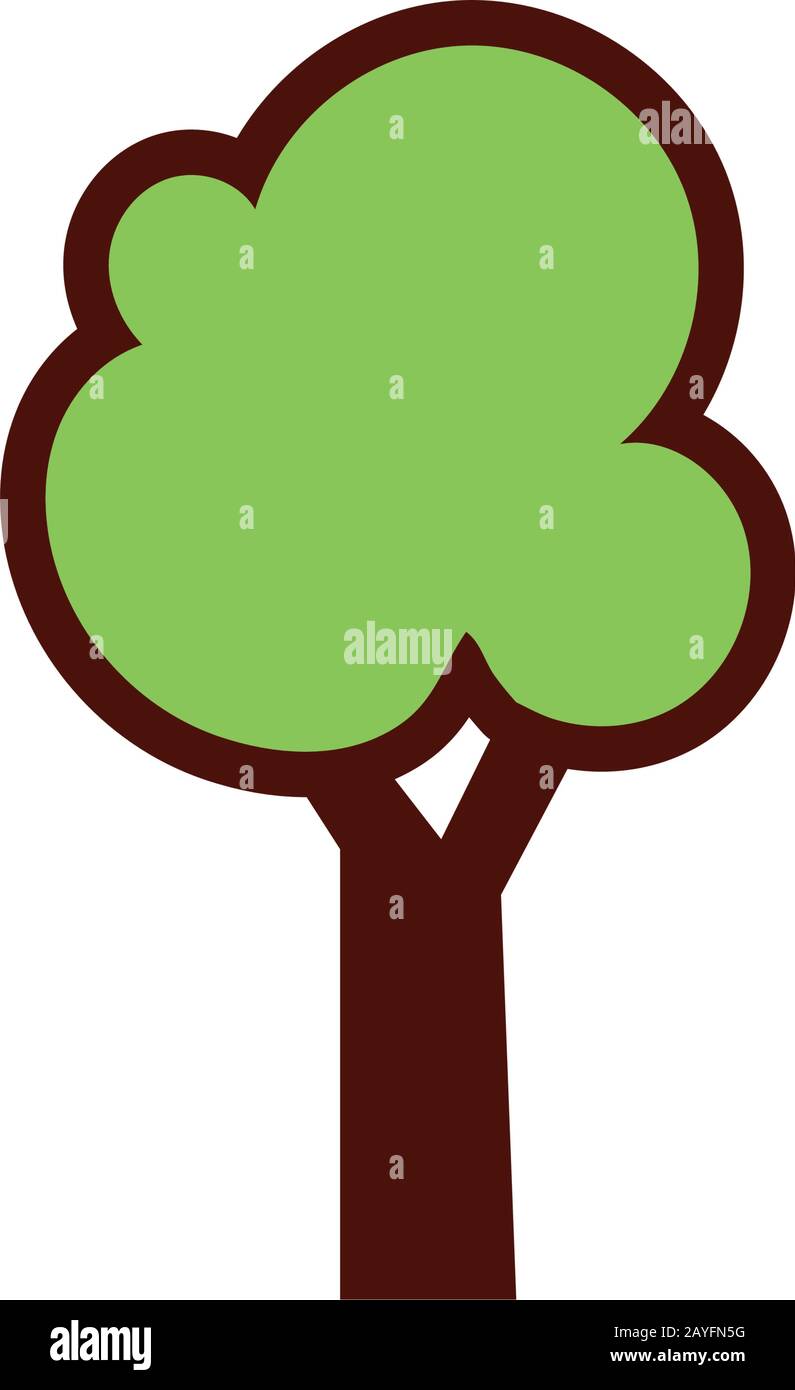 tree plant nature flat style icon Stock Vector Image & Art - Alamy