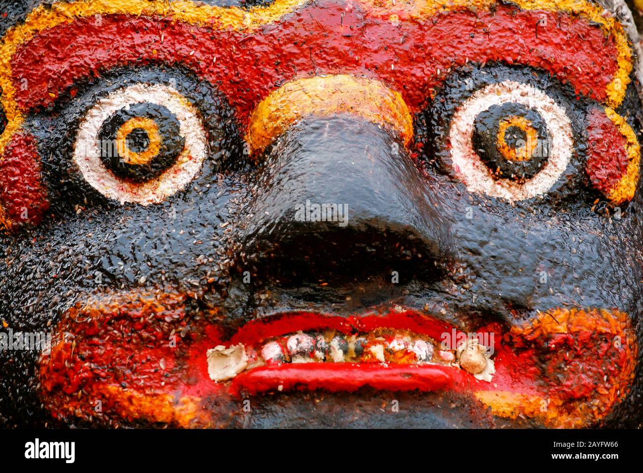 Durga statue in a Durbar square in Kathmandu Stock Photo