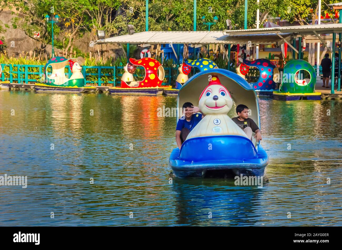 PATHUMTHANI, THAILAND – DEC. 21, 2018: Dream World amusement park near  Bangkok is one of Thailand's famous theme parks. Visitors come to enjoy for  fun Stock Photo - Alamy