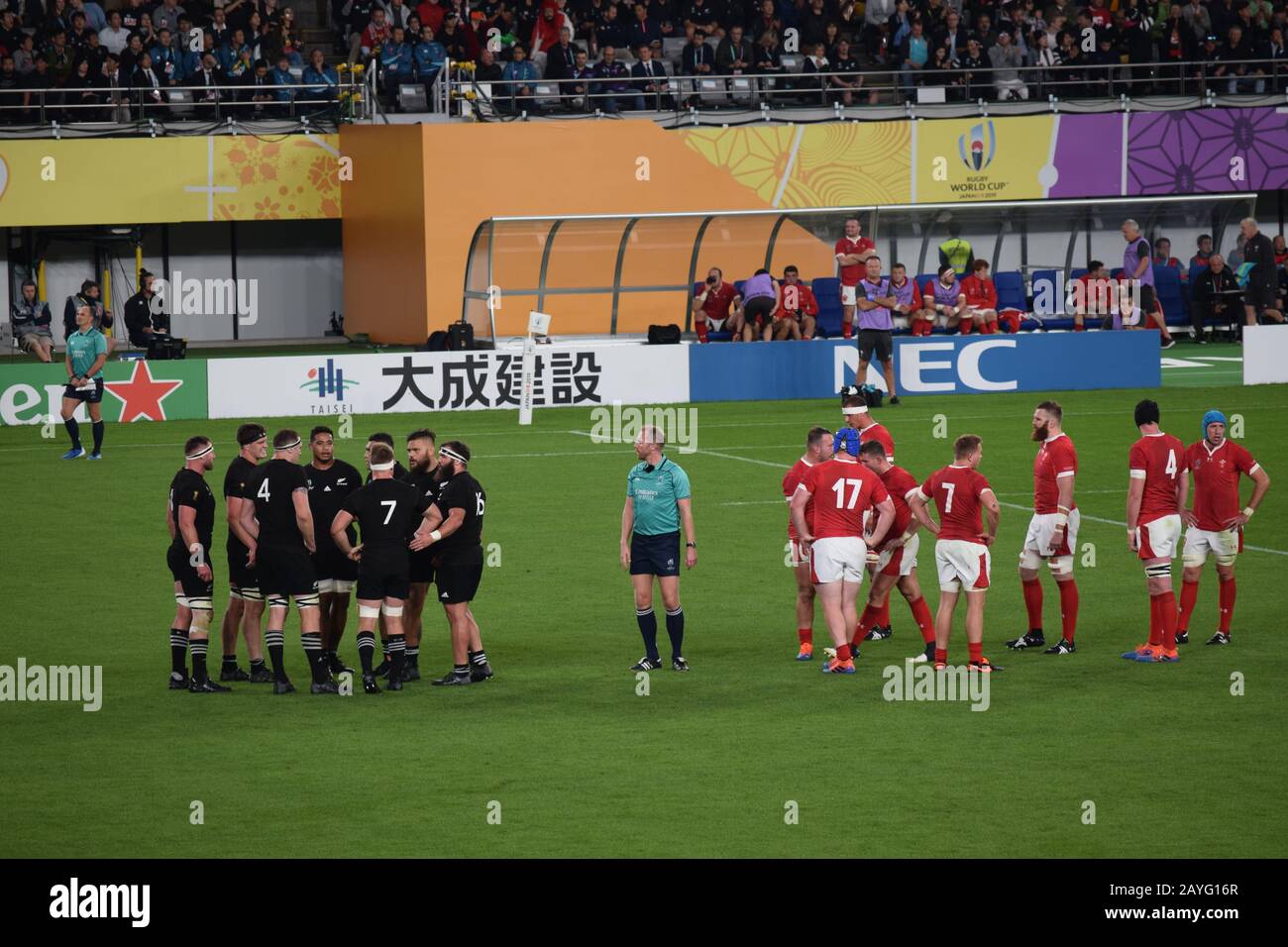Rugby World Cup 2019, Bronze Final. Wales v New Zealand Stock Photo