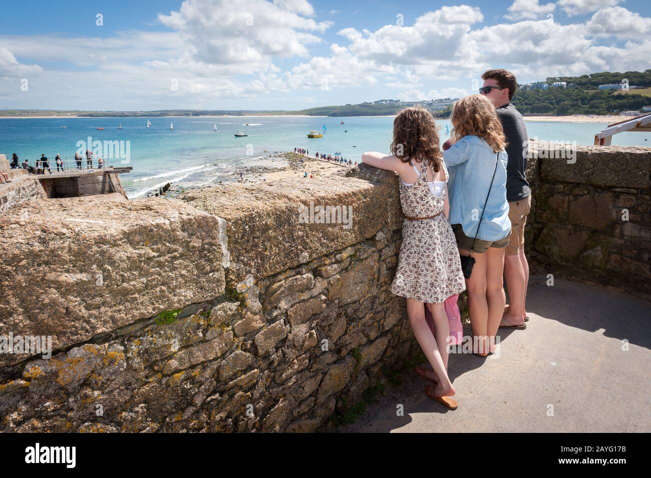 St Ives in Cornwall, the popular family holiday destination in the south west of England Stock Photo
