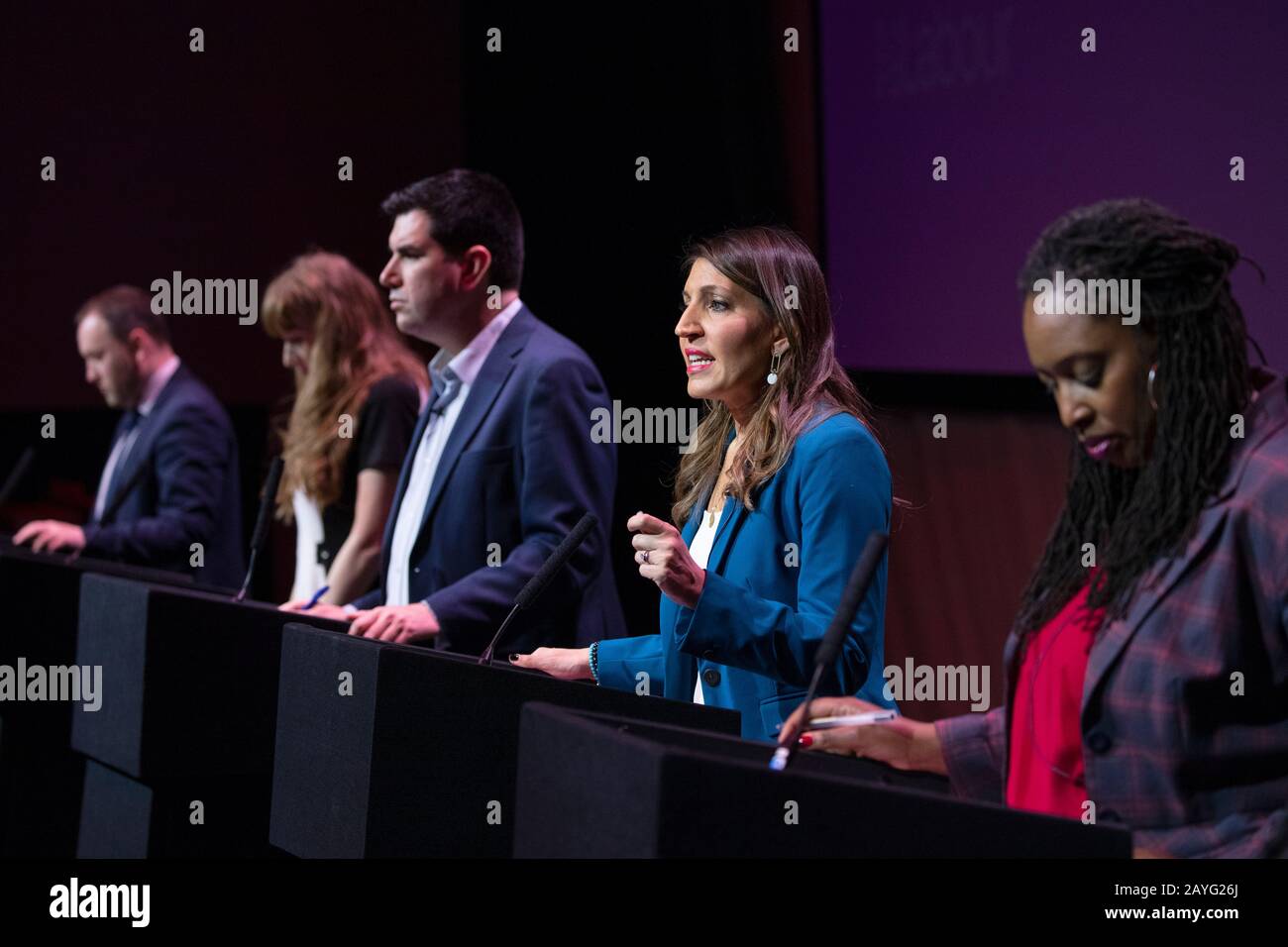 Labour deputy leadership candidate Dr Rosena Allin-Khan (second from ...