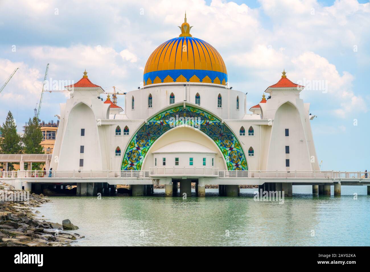 Malacca Straits Mosque, a mosque located on the manmade Malacca Island