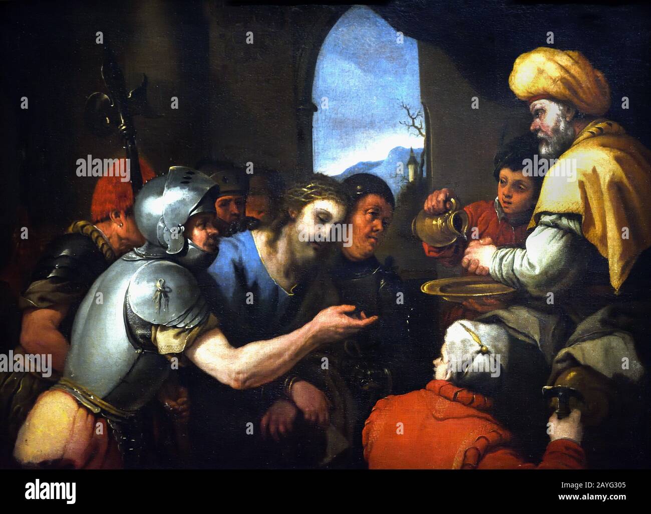Christ before Pilate, 1650 Luca Giordano 1634-1705 was an Italian late Baroque painter, Italy, Stock Photo