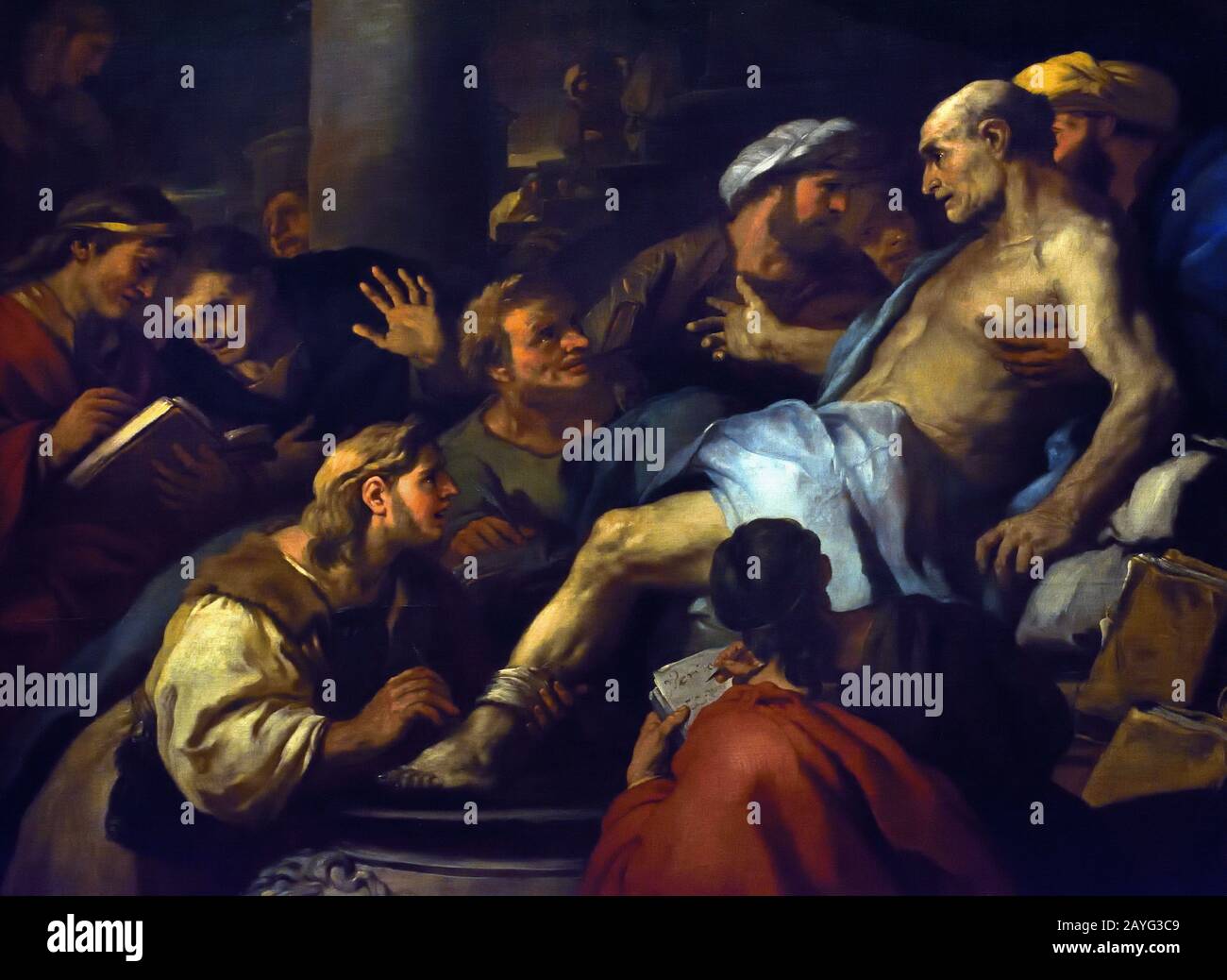 The Death of Seneca, around 1684 Luca Giordano 1634-1705 was an Italian late Baroque painter, Italy, Stock Photo