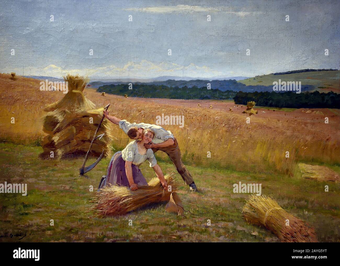 Love in the Fields 1888, ndré Brouillet 1857 - 1914, France, French, Stock Photo
