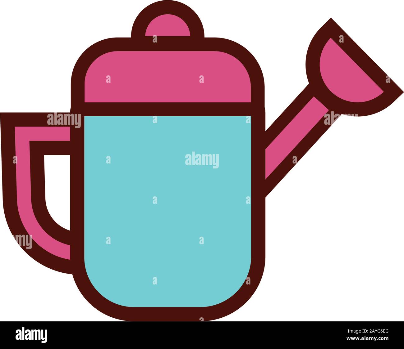 gardener sprinkler pot flat style Stock Vector Image & Art - Alamy
