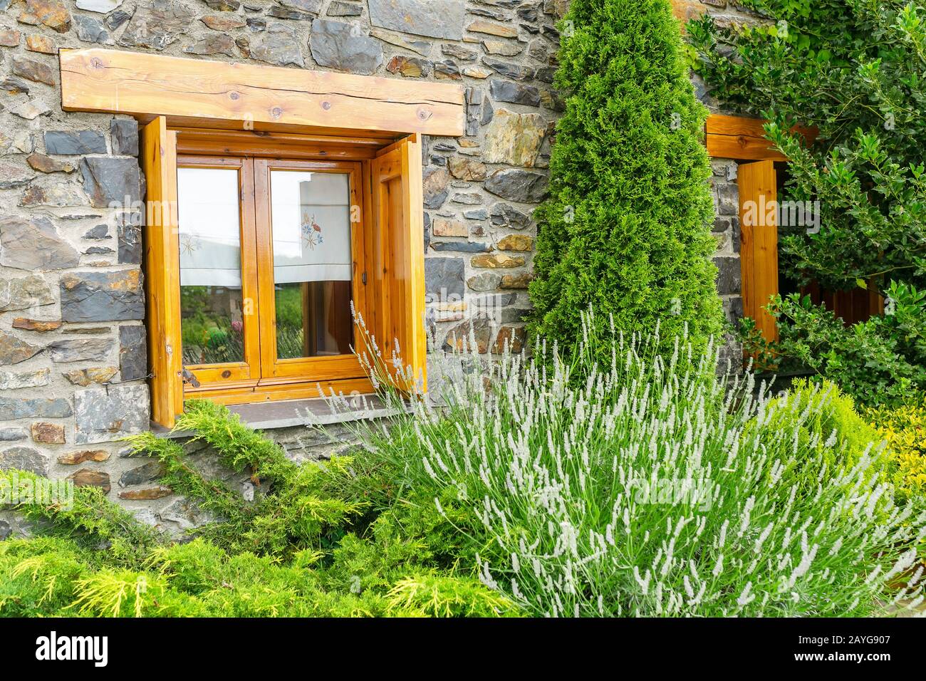 Old stone house with window Stock Photo - Alamy