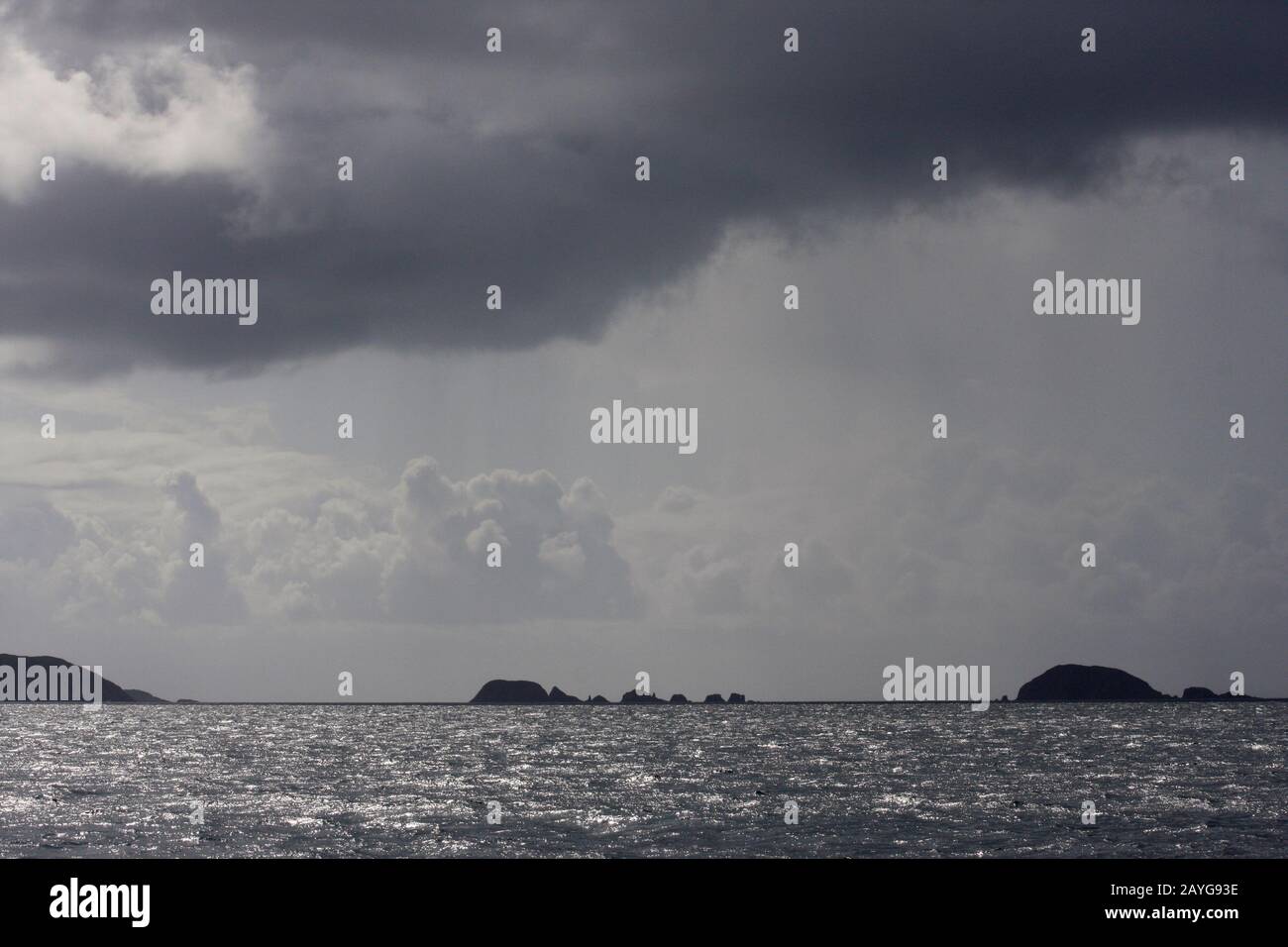 Galtachean Rocks from the north, Shiant Islands, Western Isles, Scotland Stock Photo