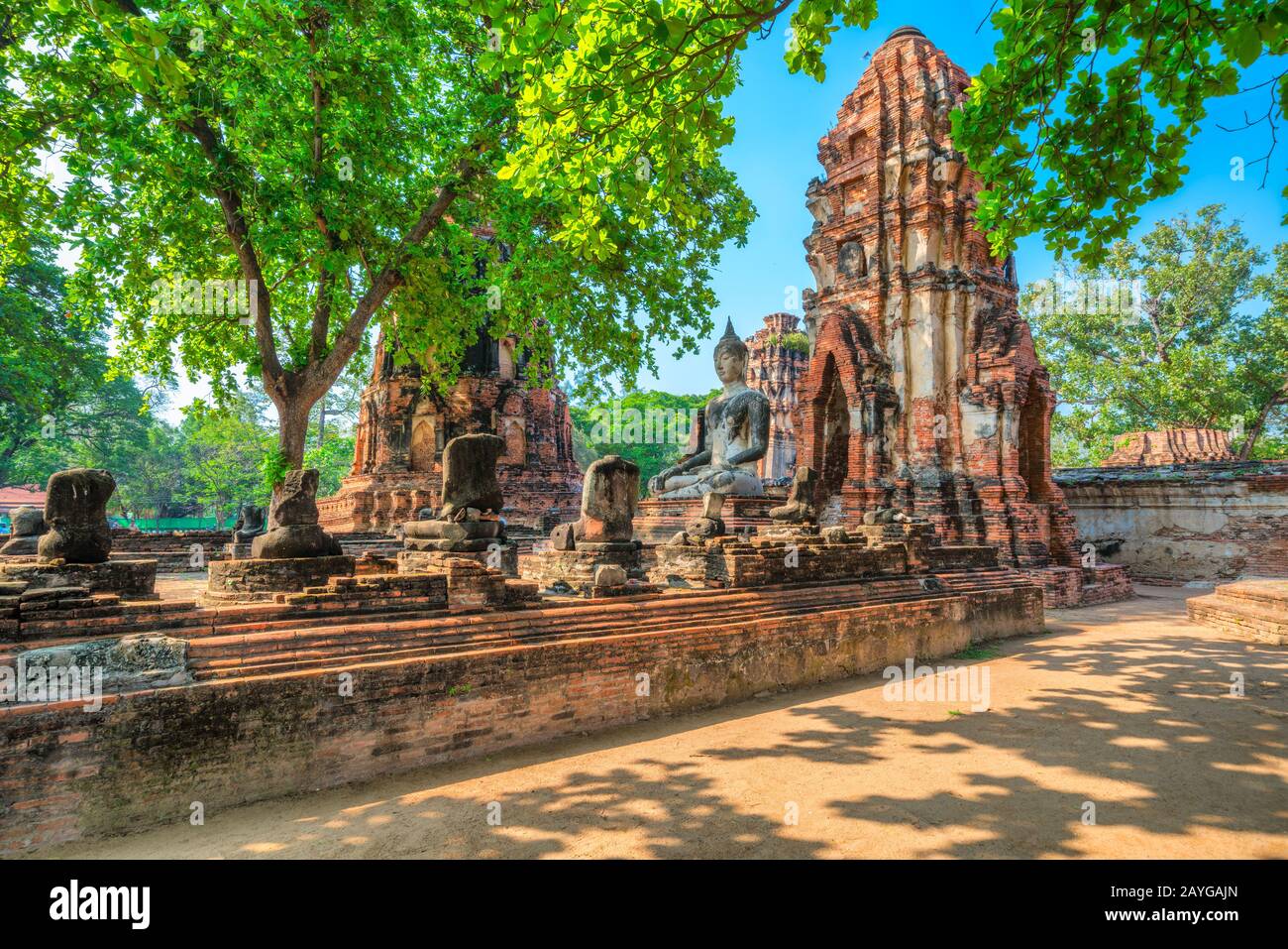 Wat Mahathat Temple, Ayutthaya.  Bangkok province, Thailand Stock Photo