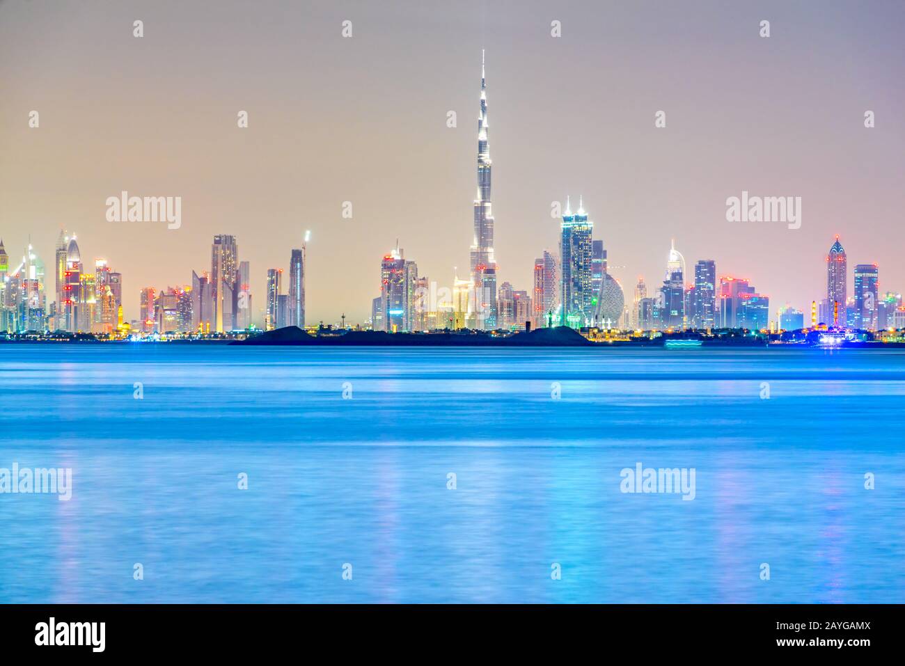 Dubai downtown skyline, Dubai, United Arab Emirates. Stock Photo