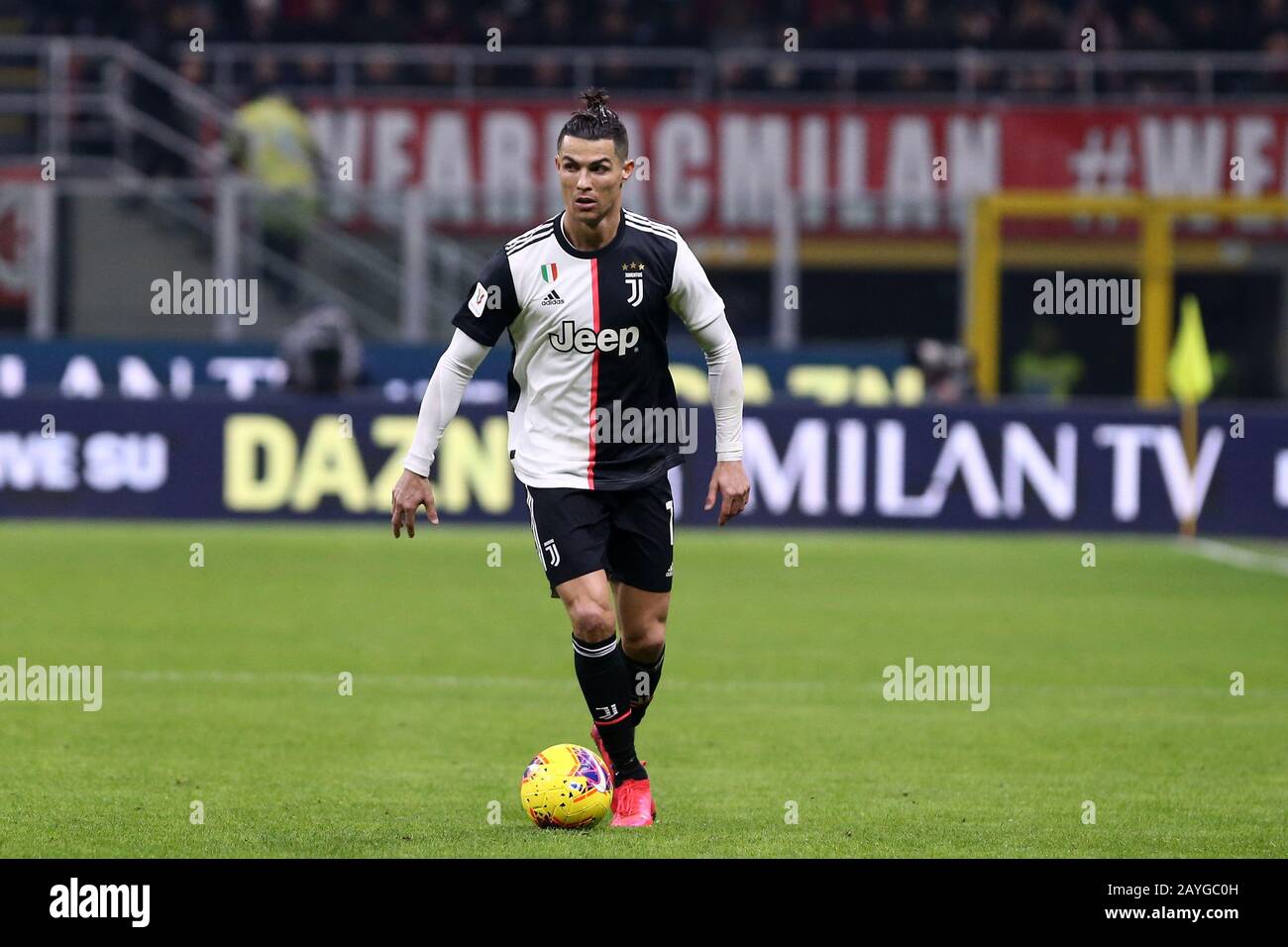 Milano Italy 13th February 2020 Coppa Italia Ac Milan And Juventus Fc Cristiano Ronaldo Of Juventus Fc Stock Photo Alamy