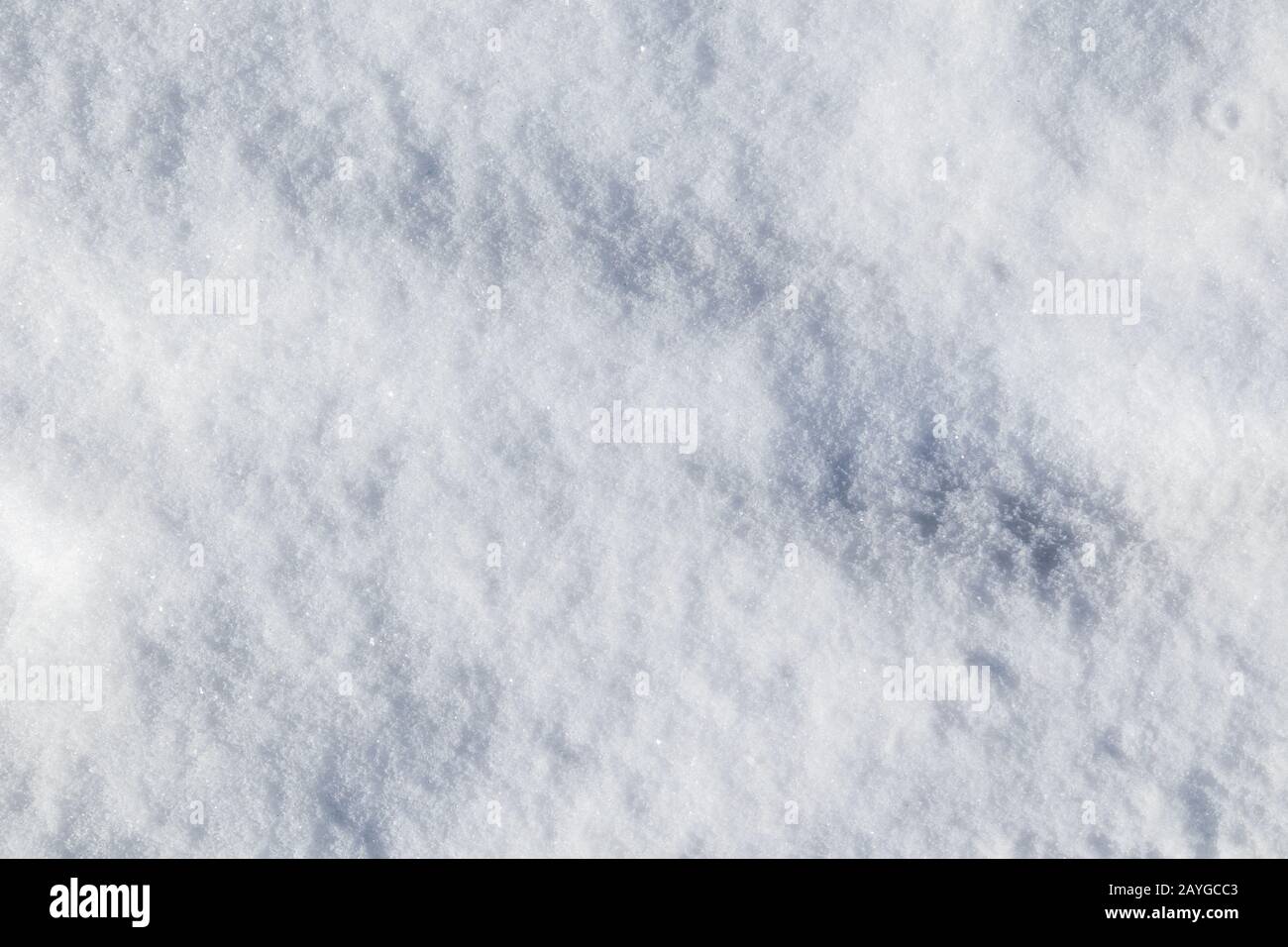 Snow nature background on white sunny winter mood day. Light and bright snow cold time Stock Photo