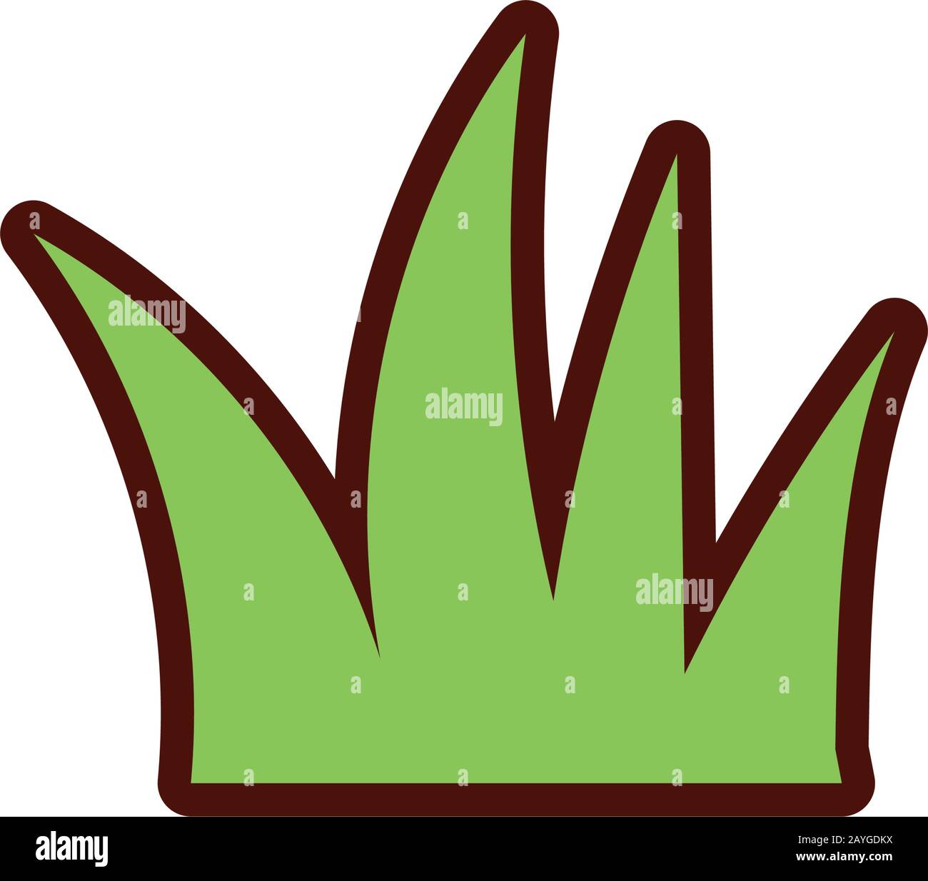 grass-nature-flat-style-icon-stock-vector-image-art-alamy