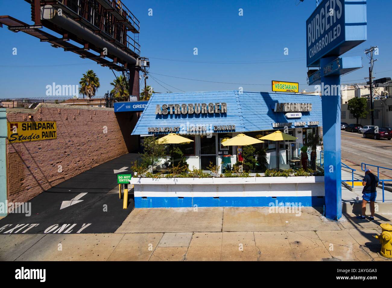 Astroburgers restaurant, Melrose Avenue, Hollywood, Los Angeles, California, USA Stock Photo