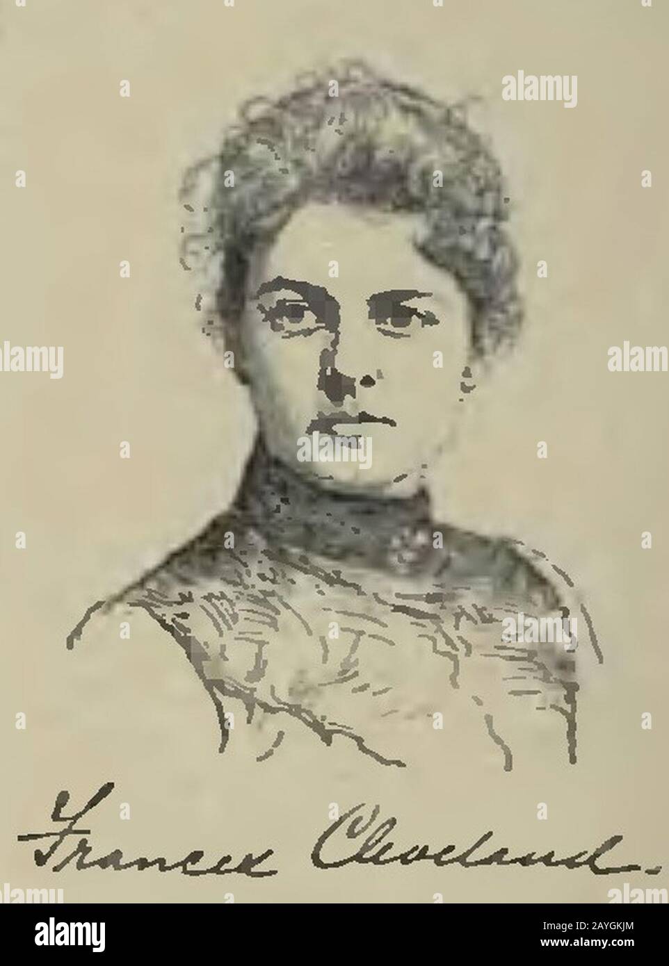Frances Folsom Cleveland - Appletons' Cyclopædia of American Biography (1900, volume 7) (page 96 crop). Stock Photo