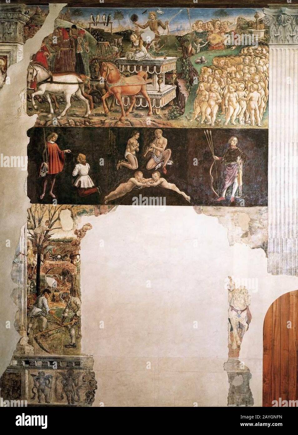 Francesco del Cossa - Allegory of May - Triumph of Apollo Stock Photo
