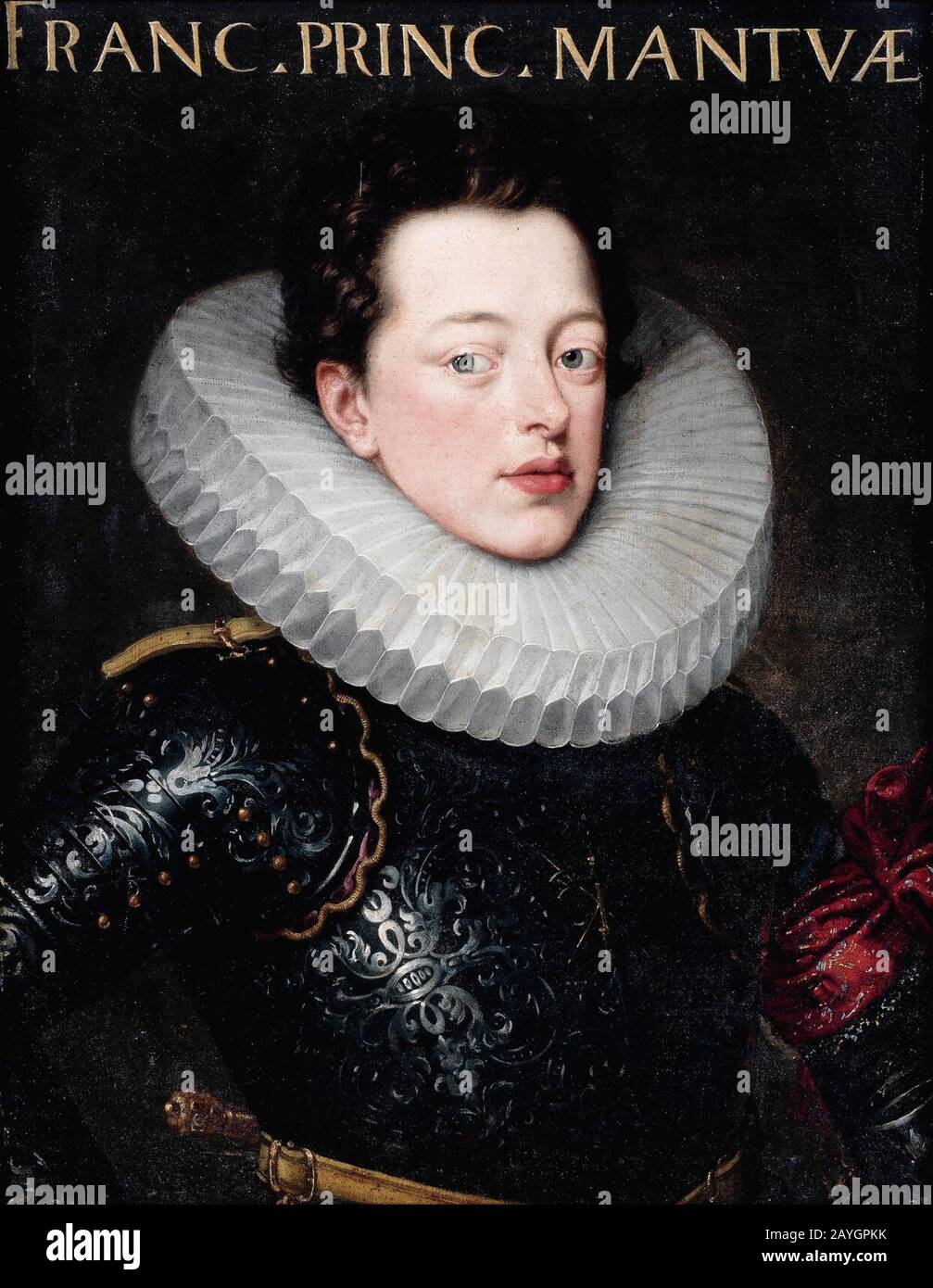 Francesco Gonzaga, Duke of Mantua, by workshop of Frans Pourbus the Younger. Stock Photo