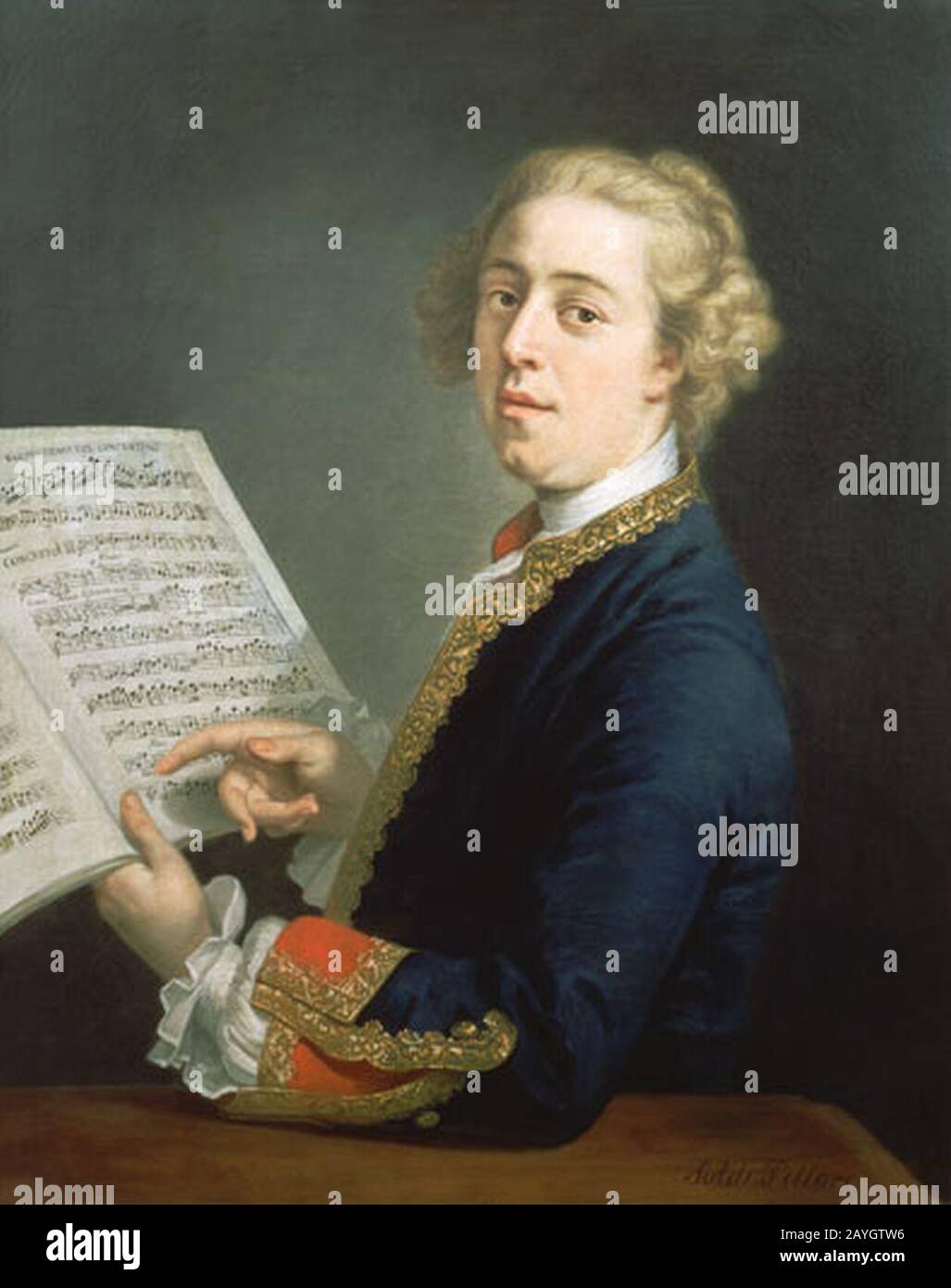 Francesco Saverio Geminiani (1687.12.5.-1762.9.17) Italian violinist composer music theorist. Stock Photo