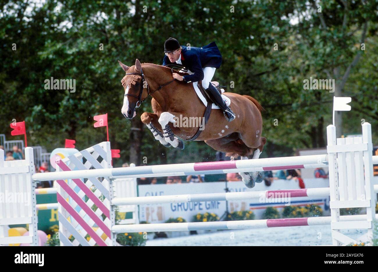 CSI Paris Masters 1992, Hubert Bourdy, France, riding Pin Pin du Valon ...