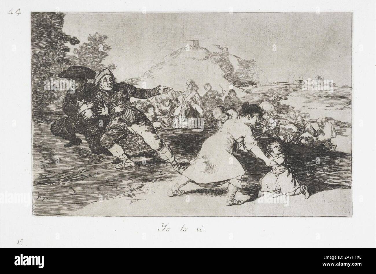 Francisco de Goya - I saw it (Yo lo vi) from the series The Disasters of War (Los Desastres de la Guerra) Stock Photo